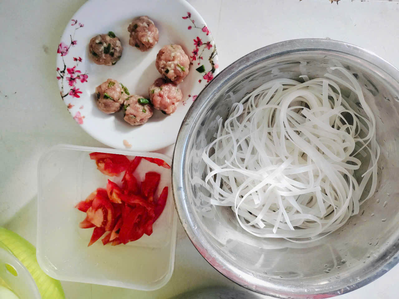 Phở thịt viên Chanh nấu 1